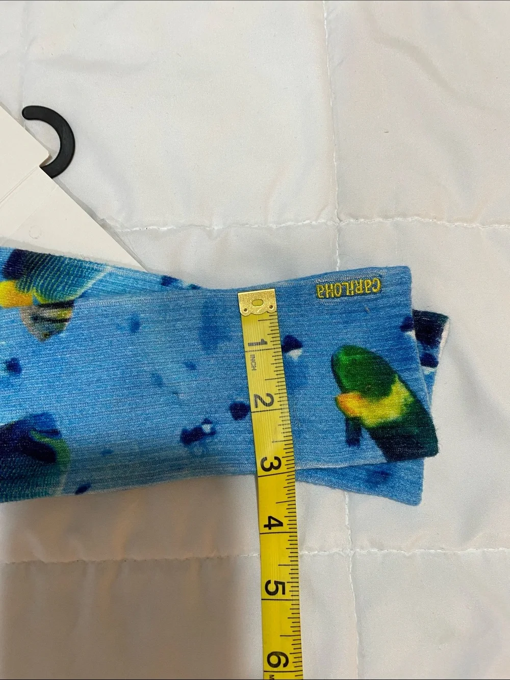 Unbranded Blue Tropical Reef Crew Socks - Ocean Fish Print